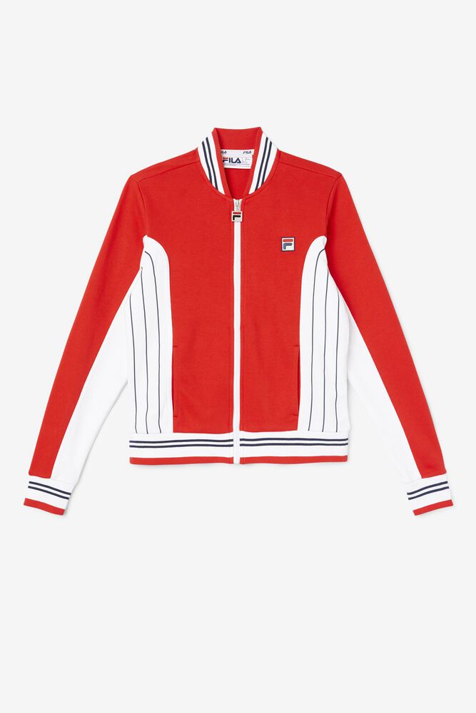 Fila Settanta Ii Red/White Jacket Womens - NZ 95738-LJNI